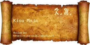 Kiss Maja névjegykártya