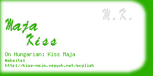 maja kiss business card